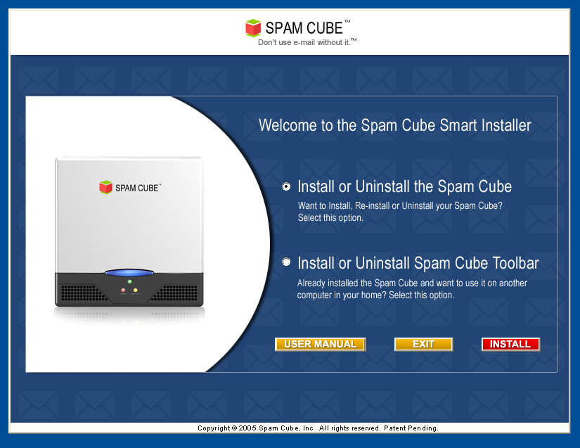 Spam Cube's Smart Installer software